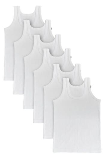 Tutku Children's Combed Cotton Tank Top 6 Pack