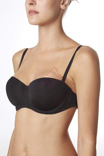 MİSS CLAİRE Women's Underwire Covered Strapless Basic Bra Strapless Basic Bra 11-132