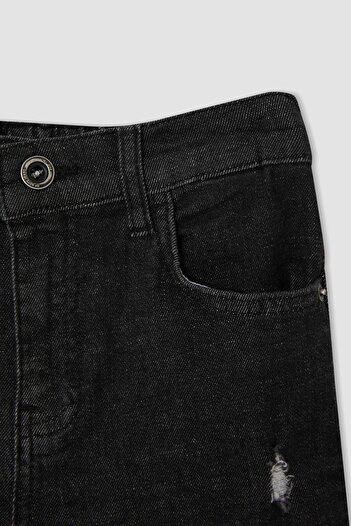 DeFacto Boy's Dad Fit Ripped Detailed Jean Trousers