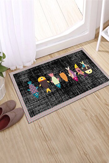 Halise Home Fish Non-Slip Base Washable Decorative Indoor Floor Mat 45x70cm