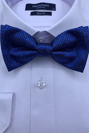 Quesste Accessory Papion albastru pentru bărbați cu model