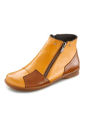 İNZE AYAKKABI Yellow Tan Genuine Leather Boots - Model Name: London