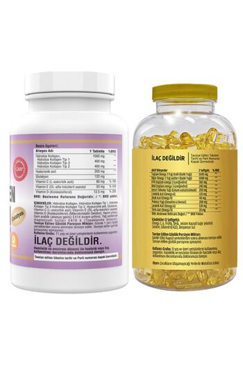 NCS Collagen Type 1-2-3 180 Tablets & Flx Omega 3-6-9 90 Tablets