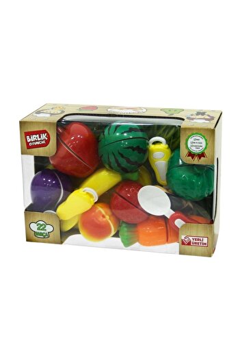 Birlik Oyuncak Boxed Fruit and Vegetable Cutting Set 22 Piece Toy Akids