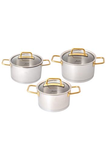 Jumbo Assos Midi 3-Piece Titanium Gold Pot Set