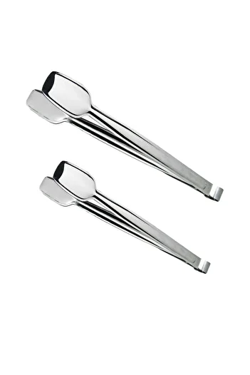 Nehir 28 and 33 Cm Stainless Steel Grill Tongs Set