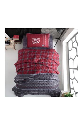 Clasy Single Ranforce Bedspread Campus V1 Claret Red