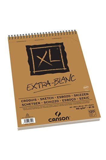 Canson Xl Top Spiral Sketchbook 90gr A3 120 Sheets