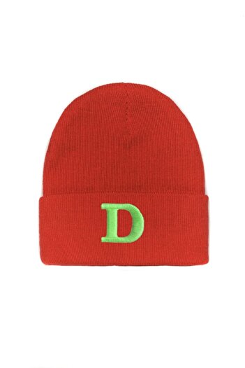 ŞapkaMania Neon D Embroidered Double Layer Luxury Beret