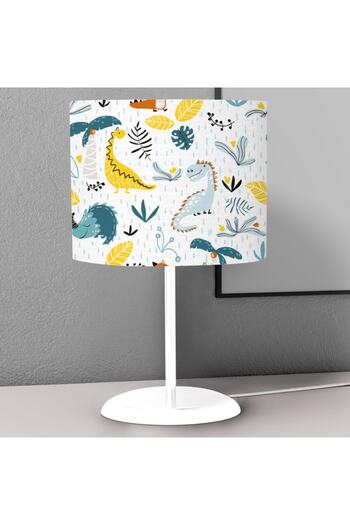 instababyrooms Green Palm Patterned Dinosaur Children's Room - Digital Printed Desktop Lampshade Chandelier