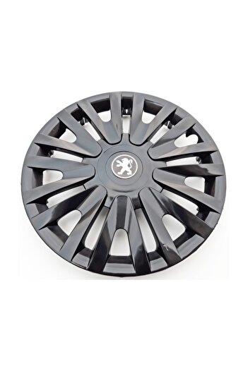 Seta 13'' Inç Peugeot Jant Kapağı 4 Adet Çelik Jant Görünümlü Parlak Siyah - Kırılmaz Esnek