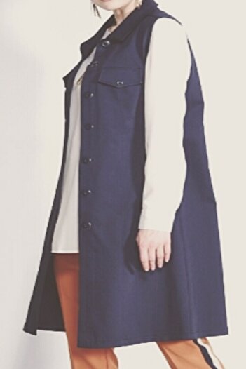 YILDIZ Women's Navy Blue Tunic Vest