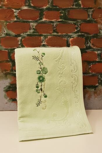 Özdilek Dila V3 Embroidered 6-Piece Towel - Green