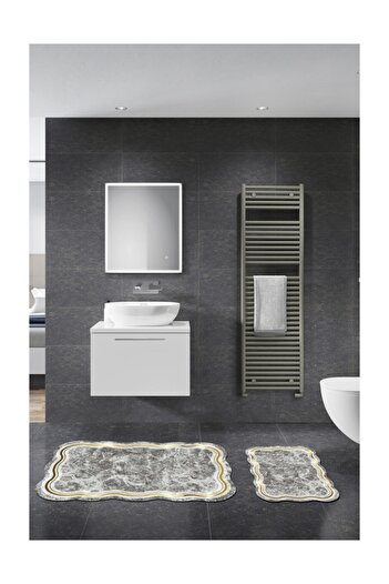 Alanur Home Alanur Rose Laser Cut 2 Piece Bathroom Set St210202gl