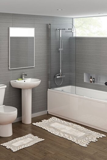 Alanur Home Set de baie din 2 piese Alanur Yıldız tăiat cu laser St 210161 bj