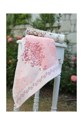 Özdilek 2 Pieces Emily Velvet Hand and Face Towel 100% Cotton