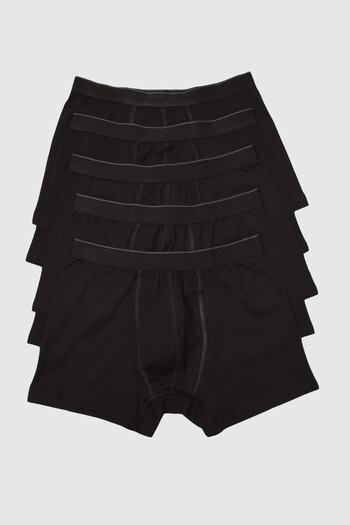 Trendyol Collection Πακέτο 5 Black Boxers - TMNAW21BX0018