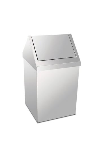 BlackBird Home Chrome Roof Lid Pushable Trash Can 80 Lt