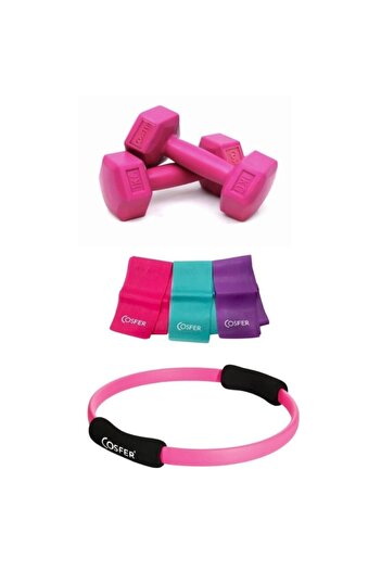 Cosfer Dumbbell Pilates Circle 3-Pilates Band