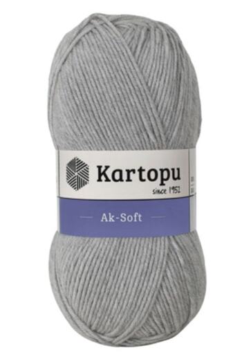 Kartopu Ak-soft K1000 Light Gray Hand Knitting Yarn 100gr