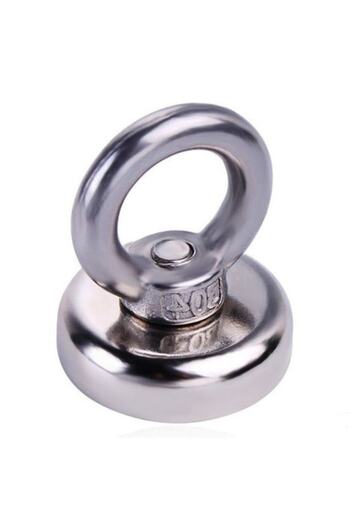 Dünya Magnet Fishing Magnet , 25mm Askılı Güçlü Neodyum Mıknatıs, Kurtarma Mıknatısı