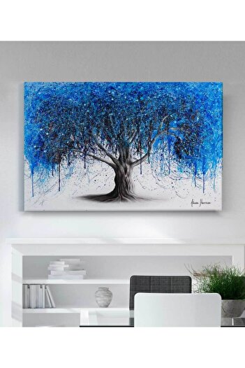 StellaStore Ashvin-harrison Sanat Eseri Mavi Ağaç Kanvas Tablo