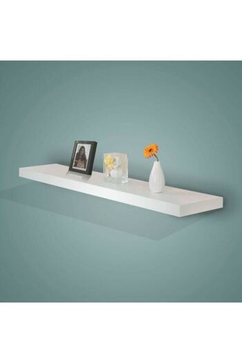 Egecan Mobilya White Wall Shelf Flying Shelf Hidden Shelf