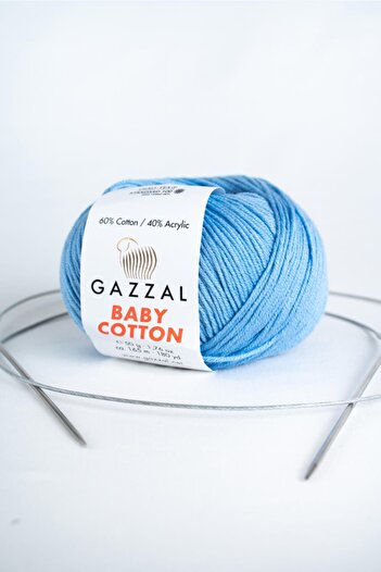 Gazzal Ață de tricotat manuală Baby Cotton Amigurumi Punch 50 gr (3423)