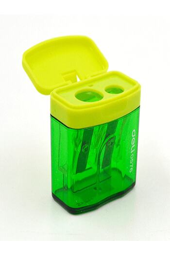 Deli deli Pencil Sharpener2-hole w/canister