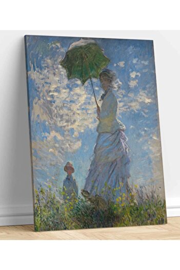 StellaStore Claude Monet-şemsiyeli Kadın Kanvas Tablo