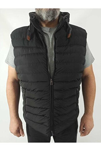 BIGAZZI Puffer Battal Vest HOODED PETTLE IS FIXED