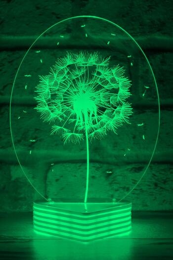 Hediye Kovanı Dandelion Flower 3D Led Lamp