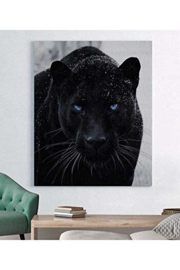 StellaStore Siyah Panter Kanvas Tablo