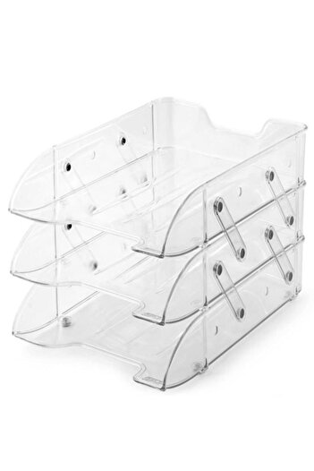 easyso Bafix Document Shelf Movable Plastic 3-Piece Transparent Bf 333 Functional