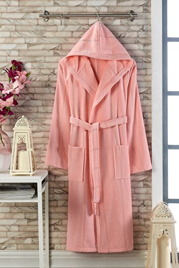 Sedona Cotton Velvet Hooded Unisex Bathrobe