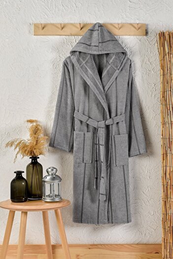 Sedona Cotton Velvet Hooded Unisex Bathrobe