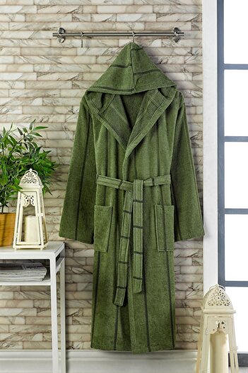 Sedona Cotton Velvet Hooded Unisex Bathrobe