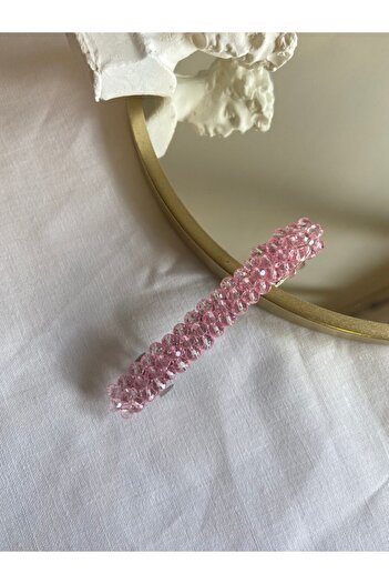 Pearly Handmade Pink Automatic Clip Buckle