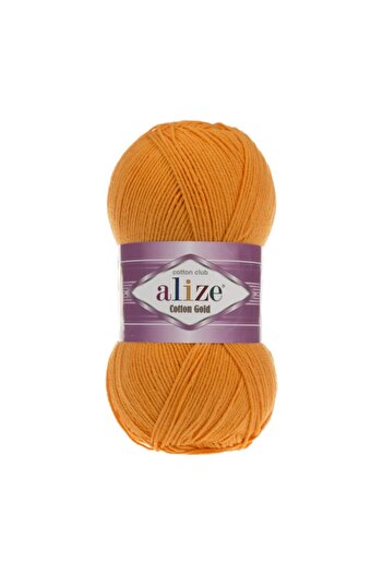 Alize Cotton Gold 83 Pumpkin Color Cotton Hand Knitting Thread - 5 Pieces