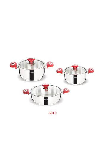 FMS Eco 6 Piece Red Pot Set