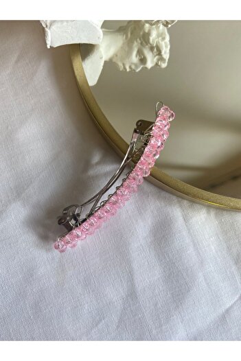 Pearly Handmade Pink Automatic Clip Buckle