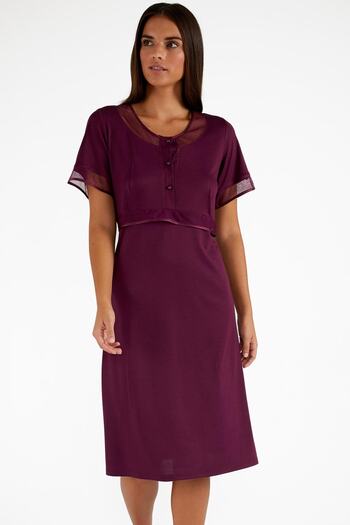 AYYILDIZ 4004 Plum Nightgown