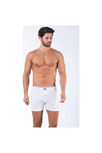 Tutku Elit White Men's Boxers 1101 Pack of 6