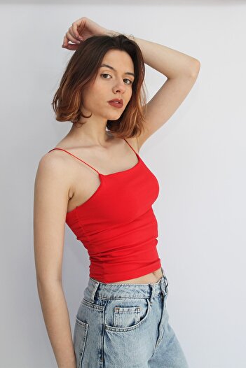 Rosse Butik Women's Red Rope Strap Bustier