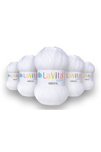 LaVita Yarn Κρυστάλλινο νήμα Amigurimi Πλεκτό στο χέρι Πακέτο 5 Κλωστών Taka