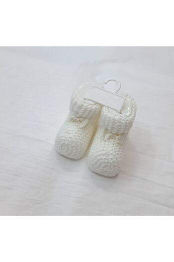 BERKAY Sun Textile Baby Booties - 0-3 Months Knitted