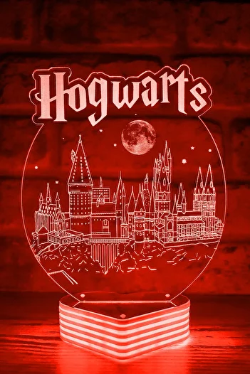 Hediye Kovanı 3D Harry Potter Hogwarts Gift 3D Led Lamp