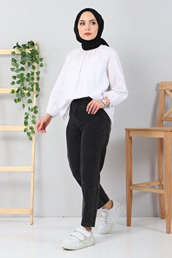 Modamihram Boyfriend Plus Size Jeans Black