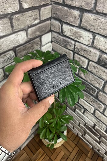 GUARD Mini Siyah Deri Kartlık