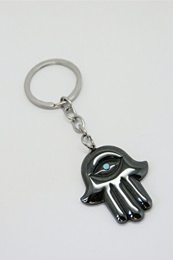 Argentum Look Fatma's Hematite Stone Hand Keychain - Al-Kc0008